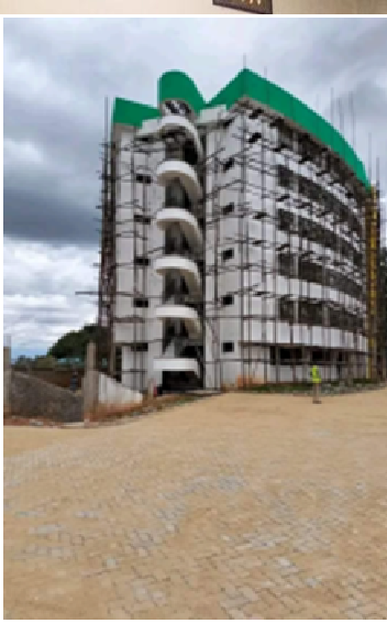 Commercial residence with 2 unit 8 stops elevators.