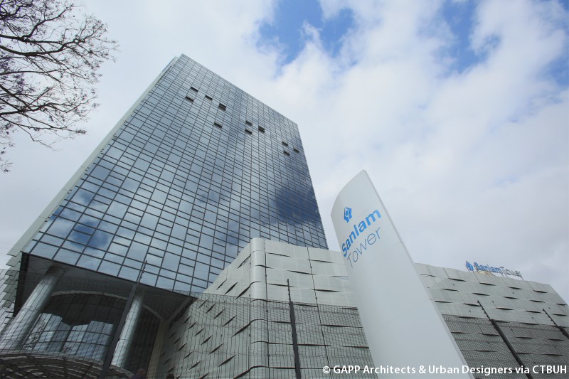 Commercial space with 18 storeys.